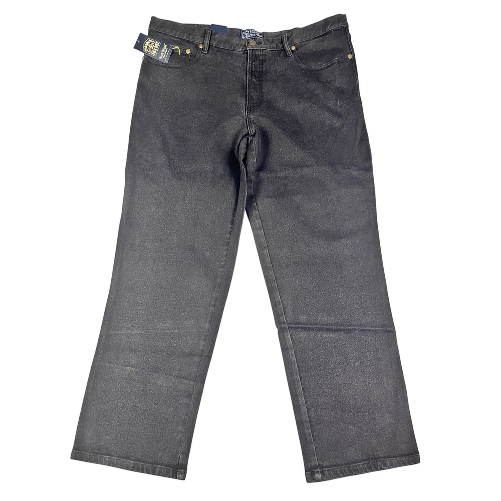 Nat Nast Luxury Originals Mens Black Original Fit Straight Leg Jeans 41x30* New